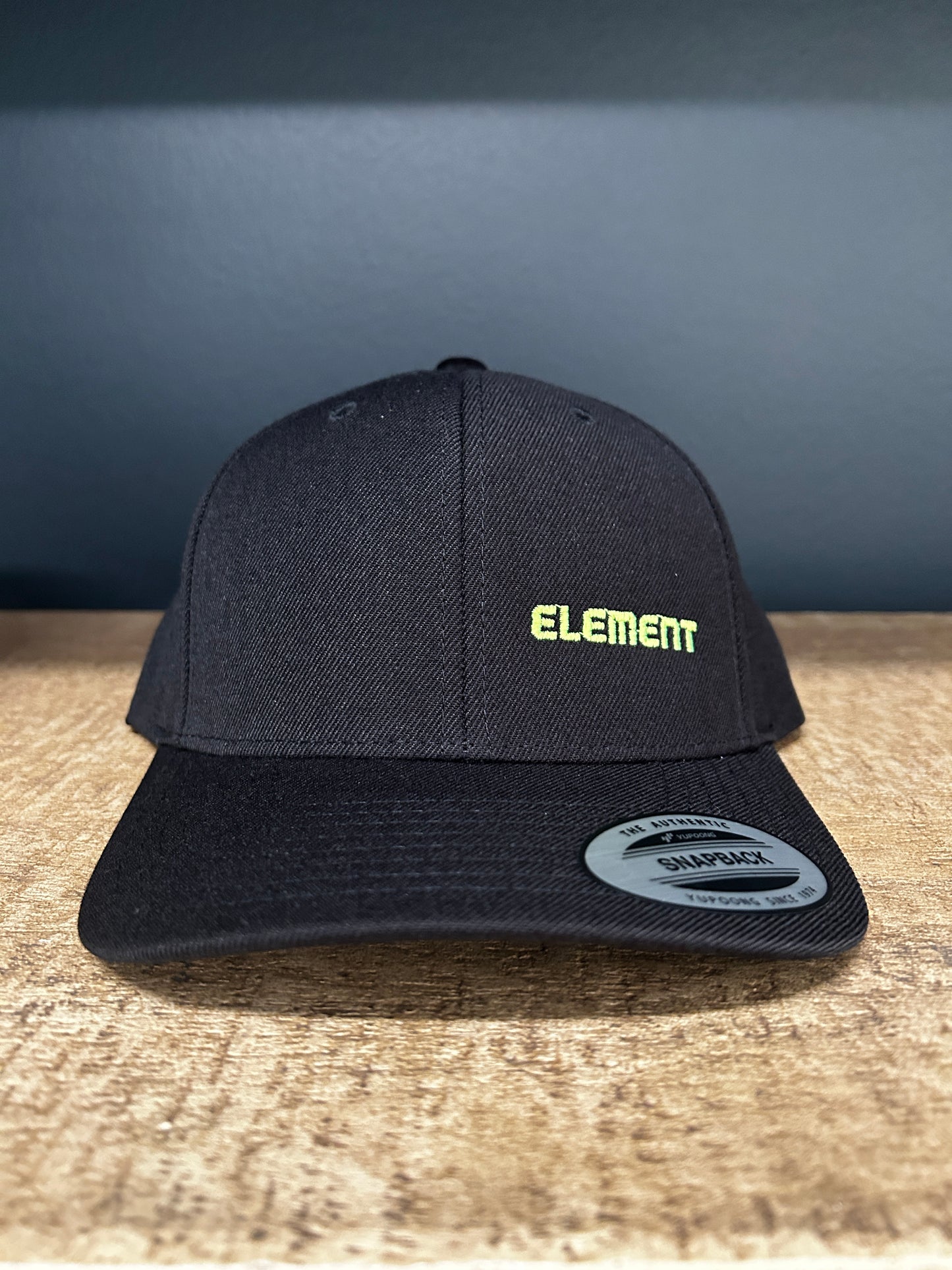 Element Black Hat with Neon Green/Yellow Logo