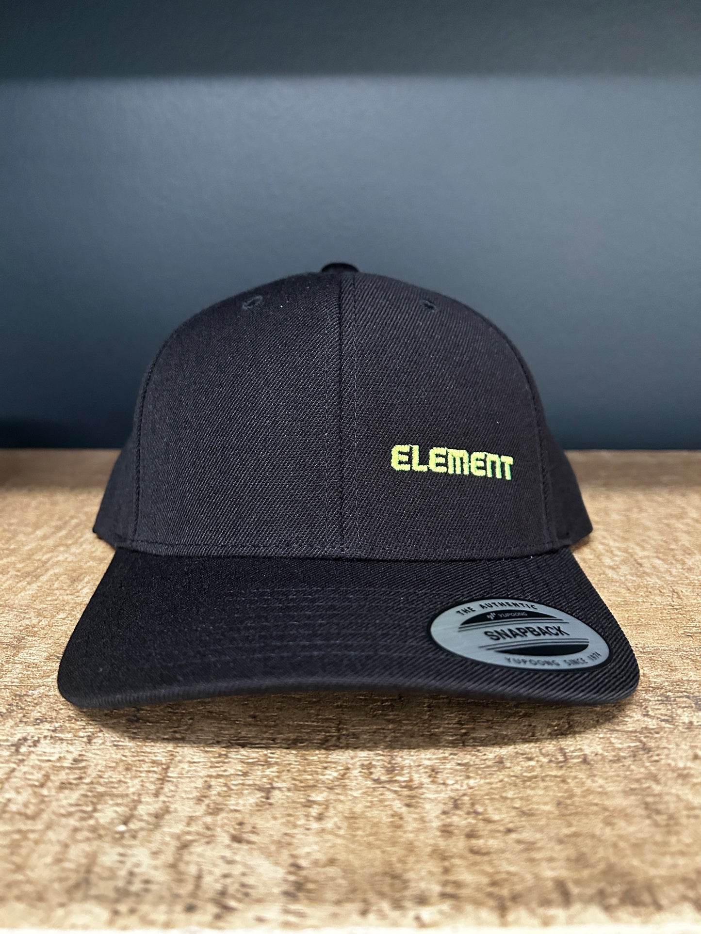 Element Black Hat with Neon Green/Yellow Logo