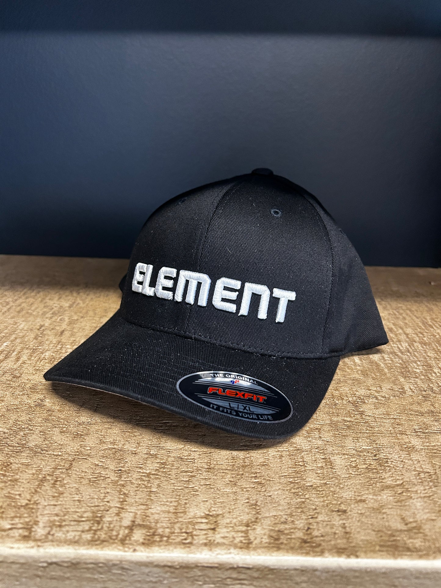 Black 3D Puff Hat with White Element Logo